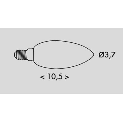 LED glödlampa RETRO C37 E14/2W/230V 3000K 320lm