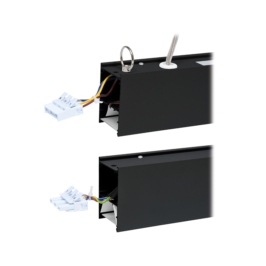 LED taklampa DONAR LED/28W/230V 4000K 120 cm svart