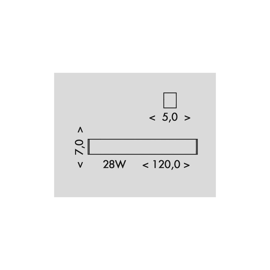 LED taklampa DONAR LED/28W/230V 4000K 120 cm svart