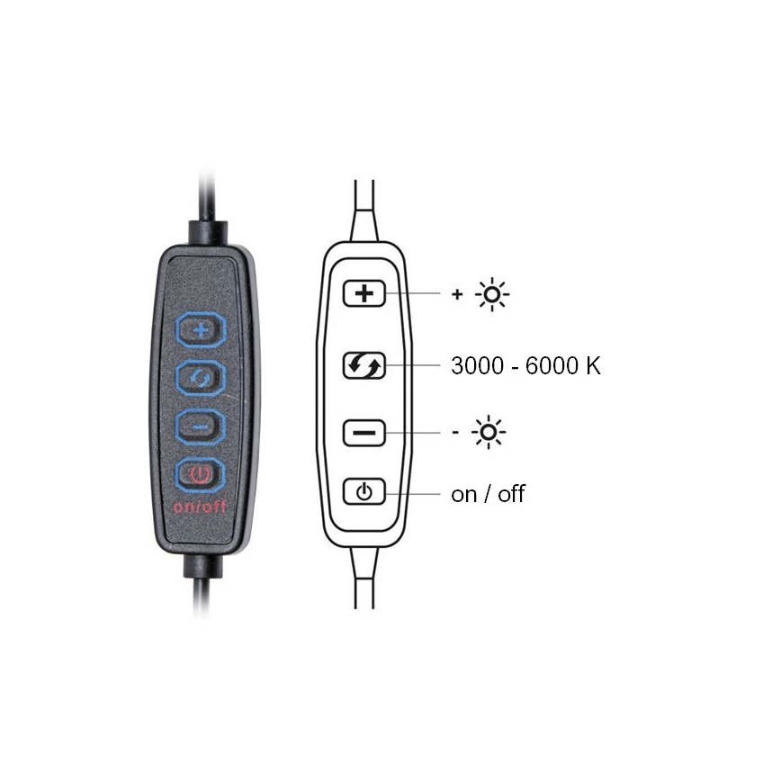 LED Dimbar bordslampa PRIM LED/10W/230V 3000-6000K vit