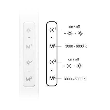 LED Dimbar bordslampa SPACE LED/8W + LED/11W/230V 3000-6000K vit