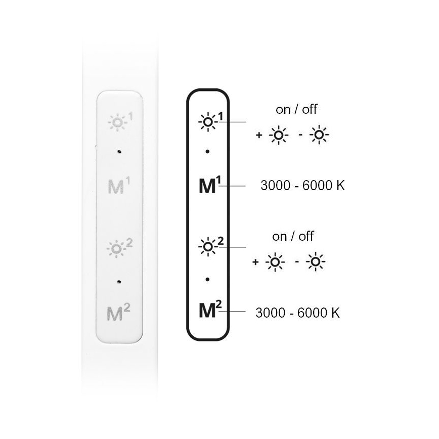 LED Dimbar bordslampa SPACE LED/8W + LED/11W/230V 3000-6000K vit