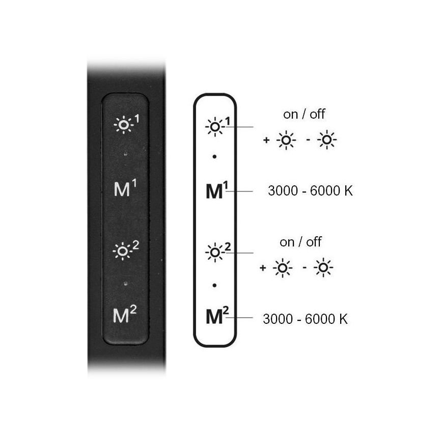 LED Dimbar bordslampa SPACE LED/8W + LED/11W/230V 3000-6000K svart