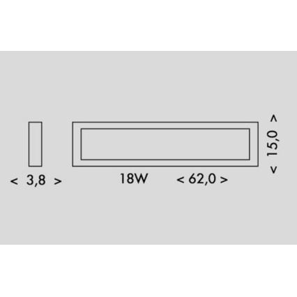 LED taklampa PILO LED/18W/230V 4100K 62 cm vit
