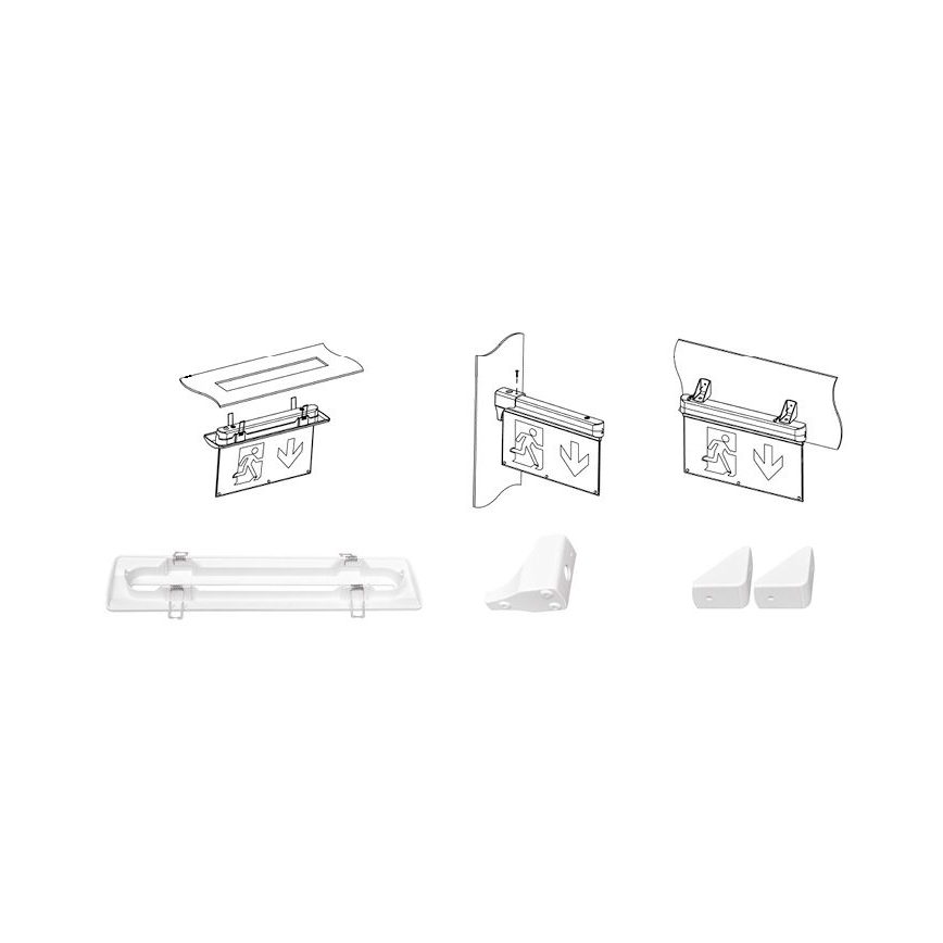 LED nödbelysning ALPHA LED/2,7W/230V 6000K 800mAh