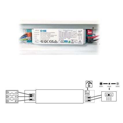 LED Lysrörsbelysning VELO LED/24/32/40W/230V 3000/4000/6000K 120 cm vit