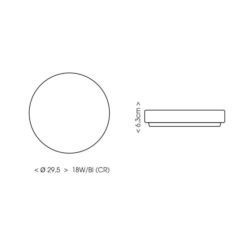 LED taklampa för badrum LIRA LED/18W/230V 4000K diameter 29,5 cm IP44 vit