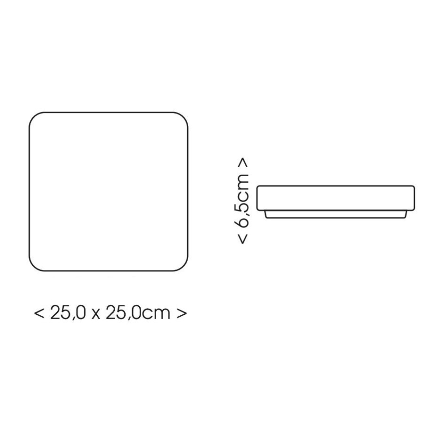 LED taklampa för badrum LUKY LED/12W/230V 4000K 25x25 cm IP44 vit