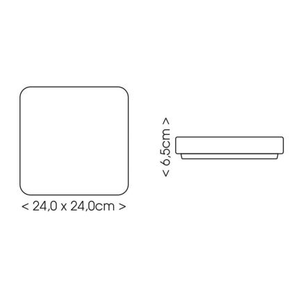 LED taklampa för badrum LUKY LED/12W/230V 4000K 24x24 cm IP44