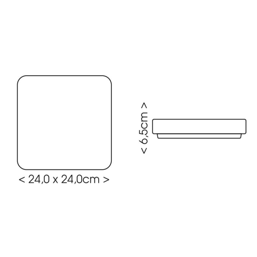 LED taklampa för badrum LUKY LED/12W/230V 4000K 24x24 cm IP44