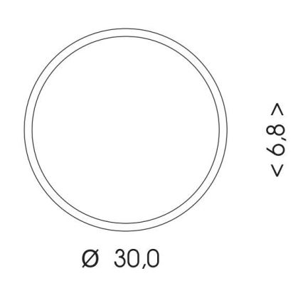 LED taklampa för utomhusbruk med sensor MARTIN LED/15W/230V 3000/4000K diameter 30 cm IP65 vit