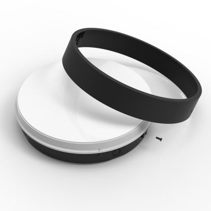 LED taklampa för utomhusbruk med sensor MARTIN LED/15W/230V 3000/4000K diameter 30 cm IP65 svart