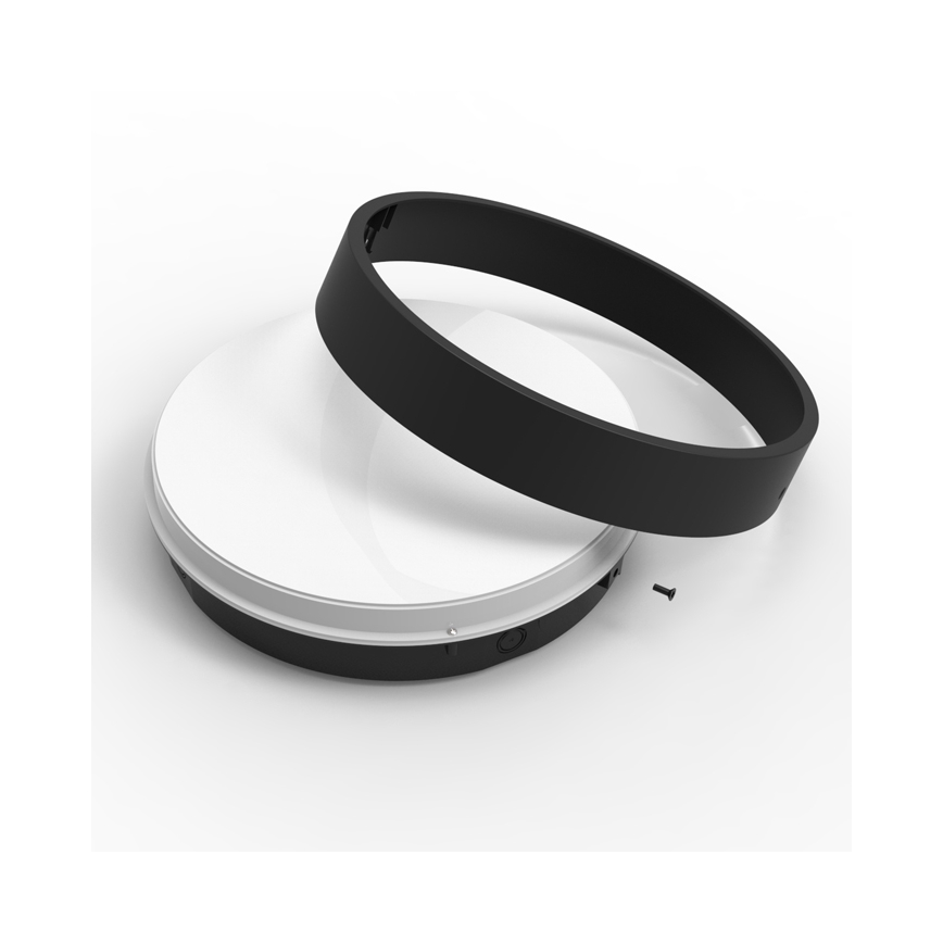 LED taklampa för utomhusbruk med sensor MARTIN LED/15W/230V 3000/4000K diameter 30 cm IP65 svart