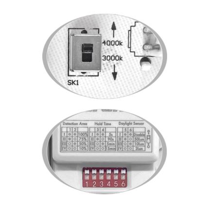 LED taklampa för utomhusbruk med sensor MARTIN LED/15W/230V 3000/4000K diameter 30 cm IP65 svart