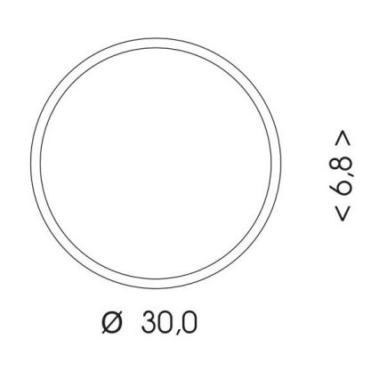 LED taklampa för utomhusbruk med sensor MARTIN LED/15W/230V 3000/4000K diameter 30 cm IP65 svart