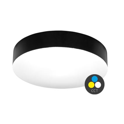 LED taklampa för badrum MAKARON LED/24W/230V 3000/4000/6000K diameter 30 cm IP44 svart