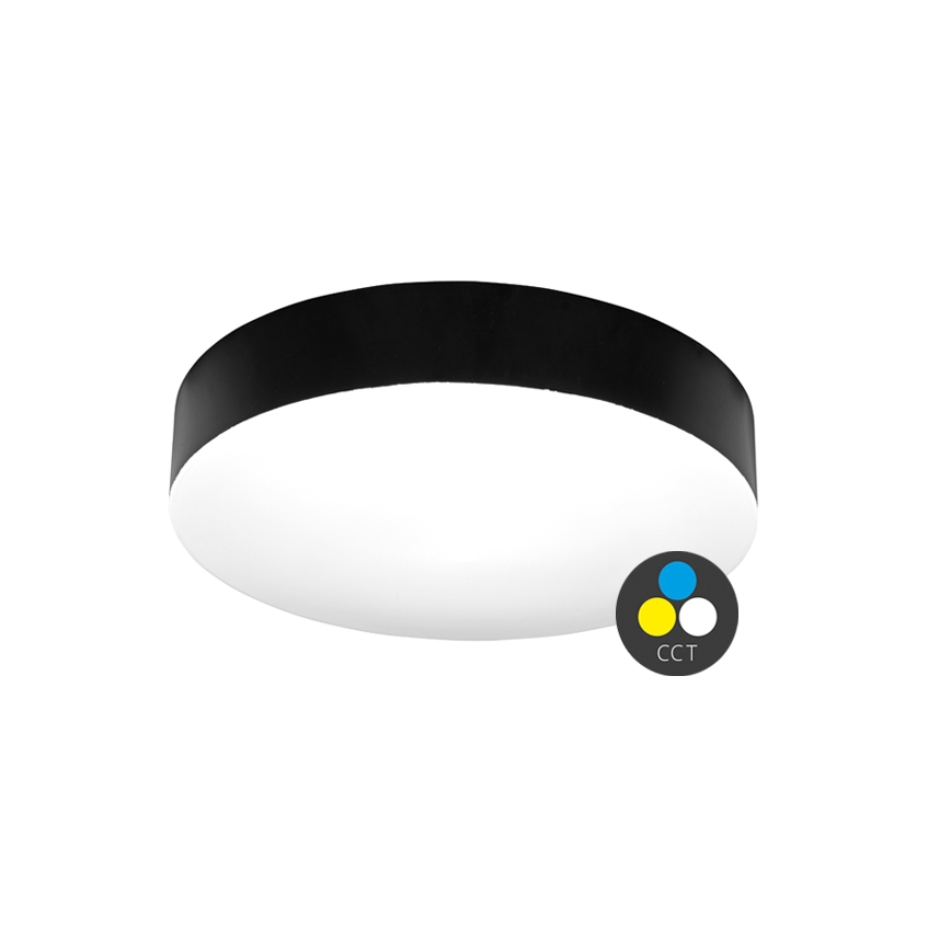LED taklampa för badrum MAKARON LED/24W/230V 3000/4000/6000K diameter 30 cm IP44 svart