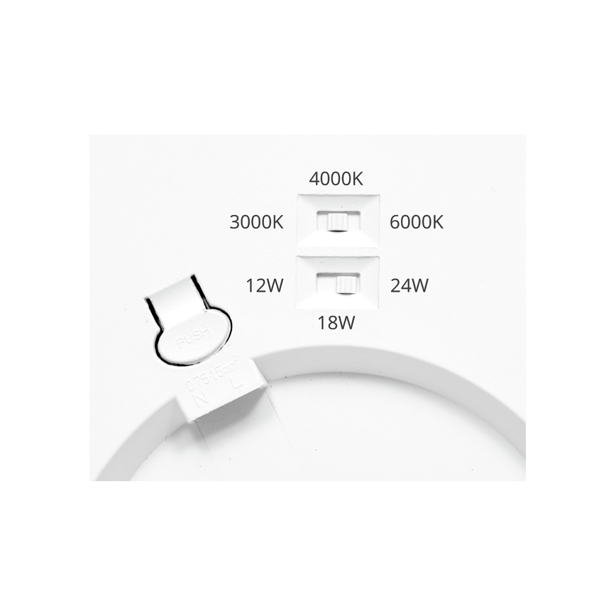 LED ljusreglerad panel LEXA LED/12/18/24W/230V 3000/4000/6000K diameter 30 cm vit