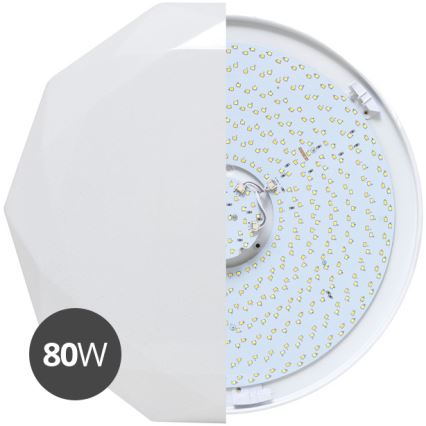 Ecolite WZSD-80/80W/LED - LED Dimbar Takbelysning DIAMANT LED/80W/230V + Fjärrkontroll