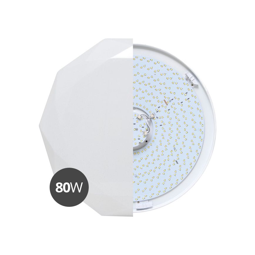 Ecolite WZSD-80/80W/LED - LED Dimbar Takbelysning DIAMANT LED/80W/230V + Fjärrkontroll