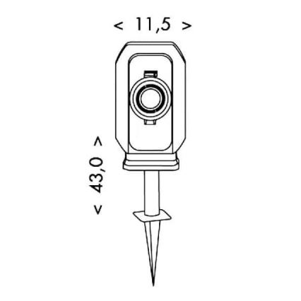 Ecolite XHWS-F06 - Utomhus hylskolonn med en timer 2Z IP44