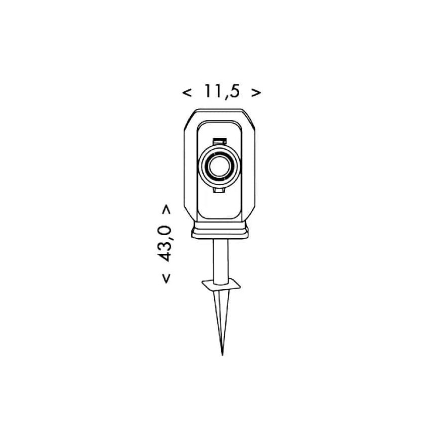 Ecolite XHWS-F06 - Utomhus hylskolonn med en timer 2Z IP44