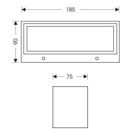 LED vägglampa för utomhusbruk OSKAR LED/12W/230V 4000K IP54