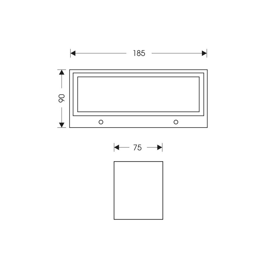 LED vägglampa för utomhusbruk OSKAR LED/12W/230V 4000K IP54