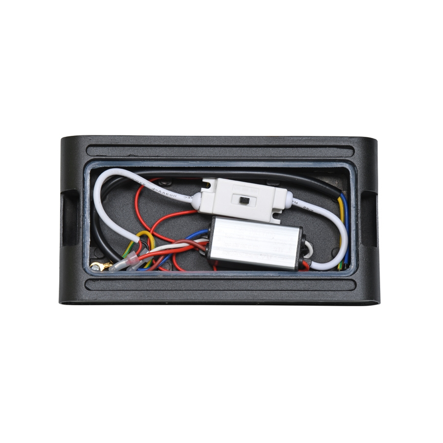 LED vägglampa för utomhusbruk BRICK 2xLED/6W/230V 3000/4000/6500K IP65 svart