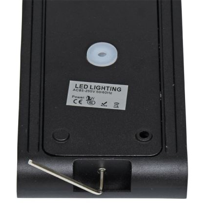 LED vägglampa för utomhusbruk BRICK 2xLED/6W/230V 3000/4000/6500K IP65 svart