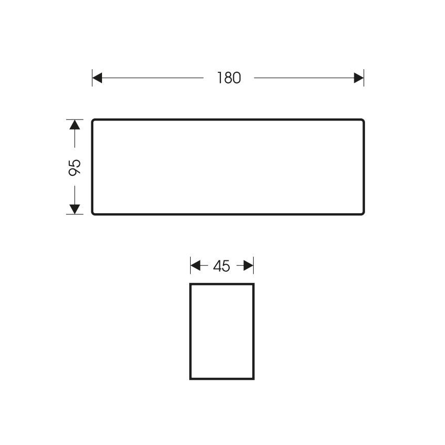 LED vägglampa för utomhusbruk BRICK 2xLED/6W/230V 3000/4000/6500K IP65 svart