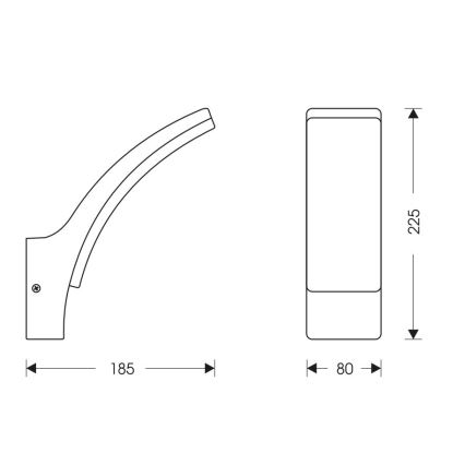 LED vägglampa för utomhusbruk RITA LED/12W/230V 4000K IP65