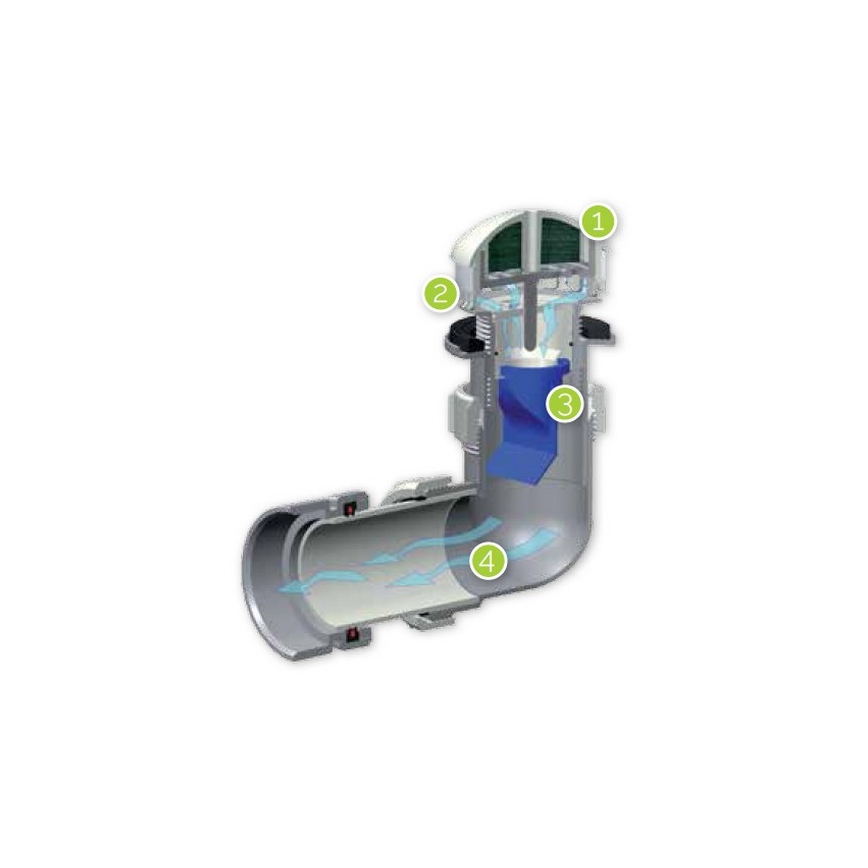 EcoStep 30011 - Vattenfri pissoar P1.1 keramik/vit