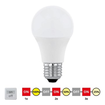 EGLO 11562 - Dimbar LED-lampa E27/10W/230V - STEP Dimbar neutral