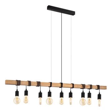 Eglo 182429 - Taklampa med vajer TOWNSHEND 9xE27/60W/230V