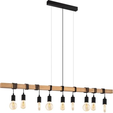Eglo 182429 - Taklampa med vajer TOWNSHEND 9xE27/60W/230V