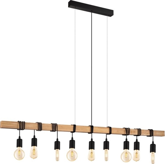 Eglo 182429 - Taklampa med vajer TOWNSHEND 9xE27/60W/230V