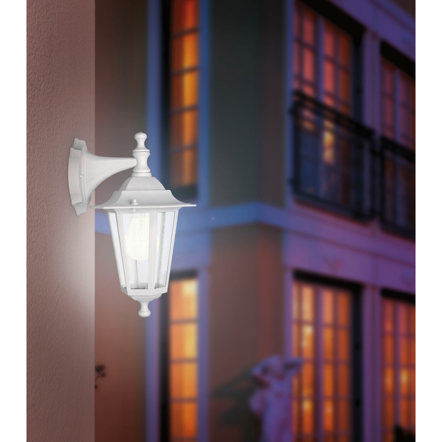 EGLO 22462 - Utomhus Väggbelysning LATERNA 5 1xE27/60W/230V IP44 vit