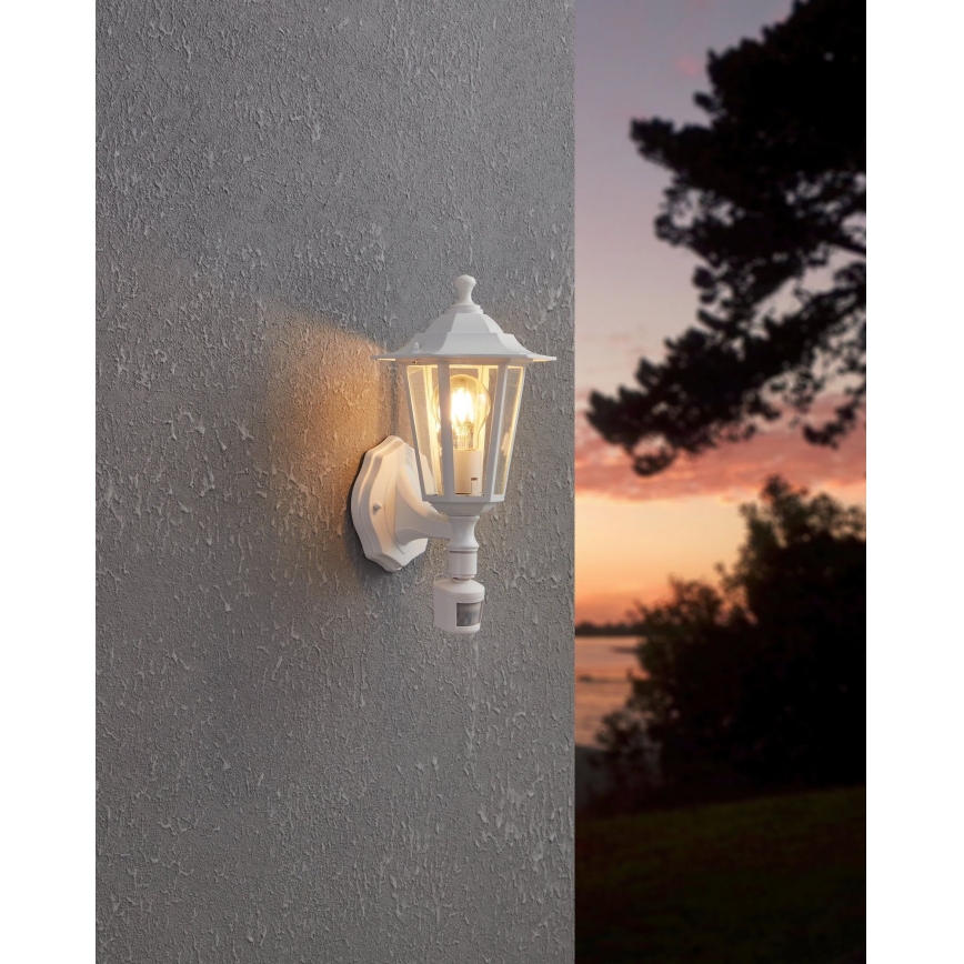 EGLO 22464 - Utomhusbelysning med sensor LATERNA 5 1xE27/60W/230V