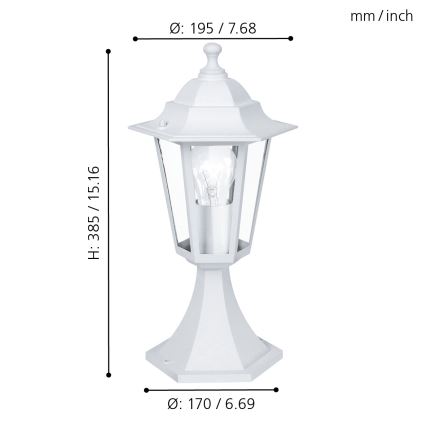 EGLO 22466 - Utomhuslampa LATERNA 5 1xE27/60W
