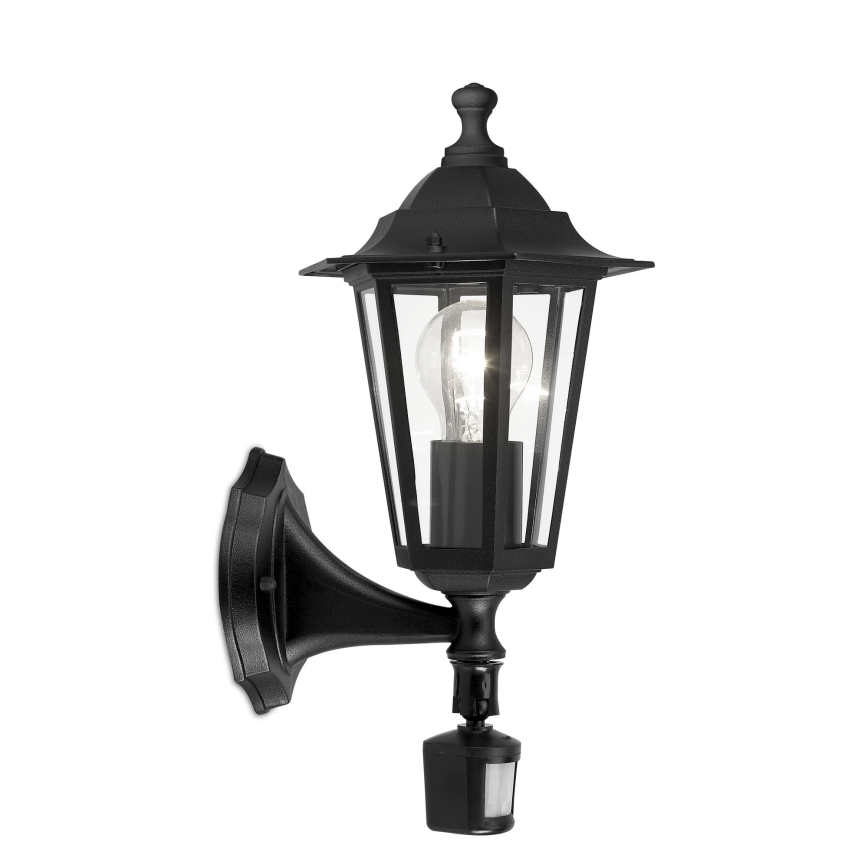 EGLO 22469 - Utomhusbelysning med sensor LATERNA 4 1xE27/60W svart