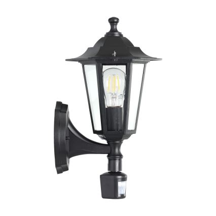 EGLO 22469 - Utomhusbelysning med sensor LATERNA 4 1xE27/60W svart
