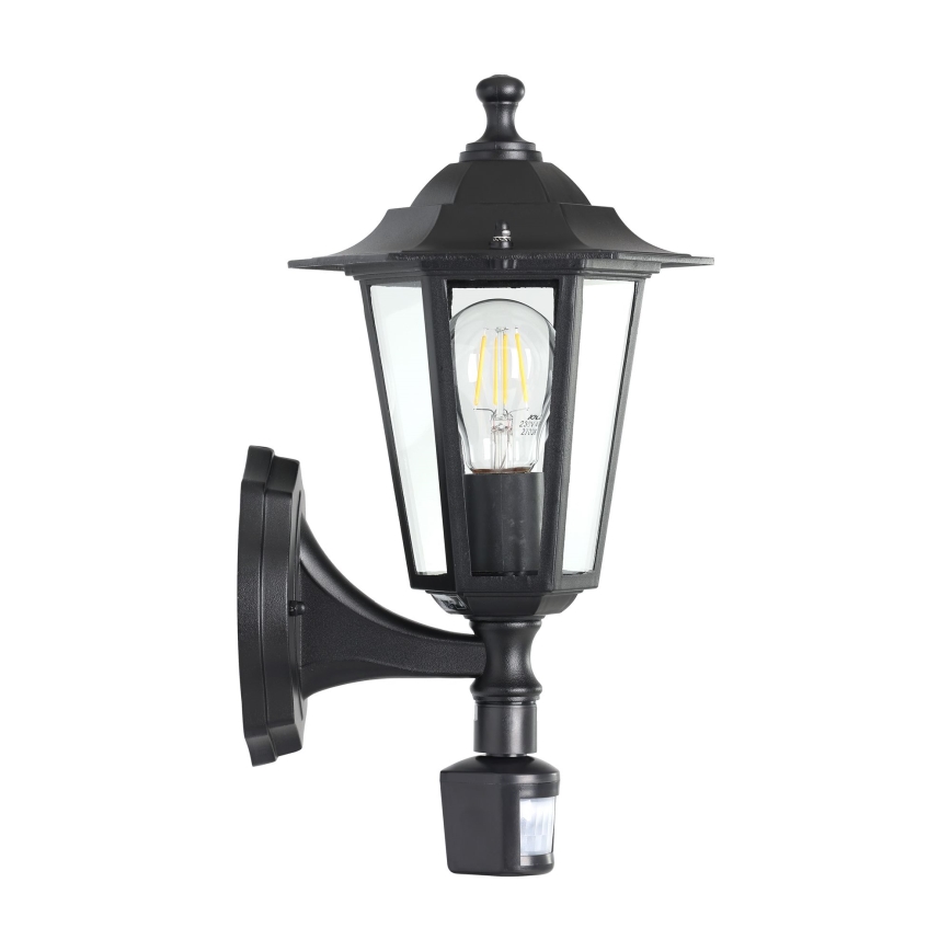 EGLO 22469 - Utomhusbelysning med sensor LATERNA 4 1xE27/60W svart