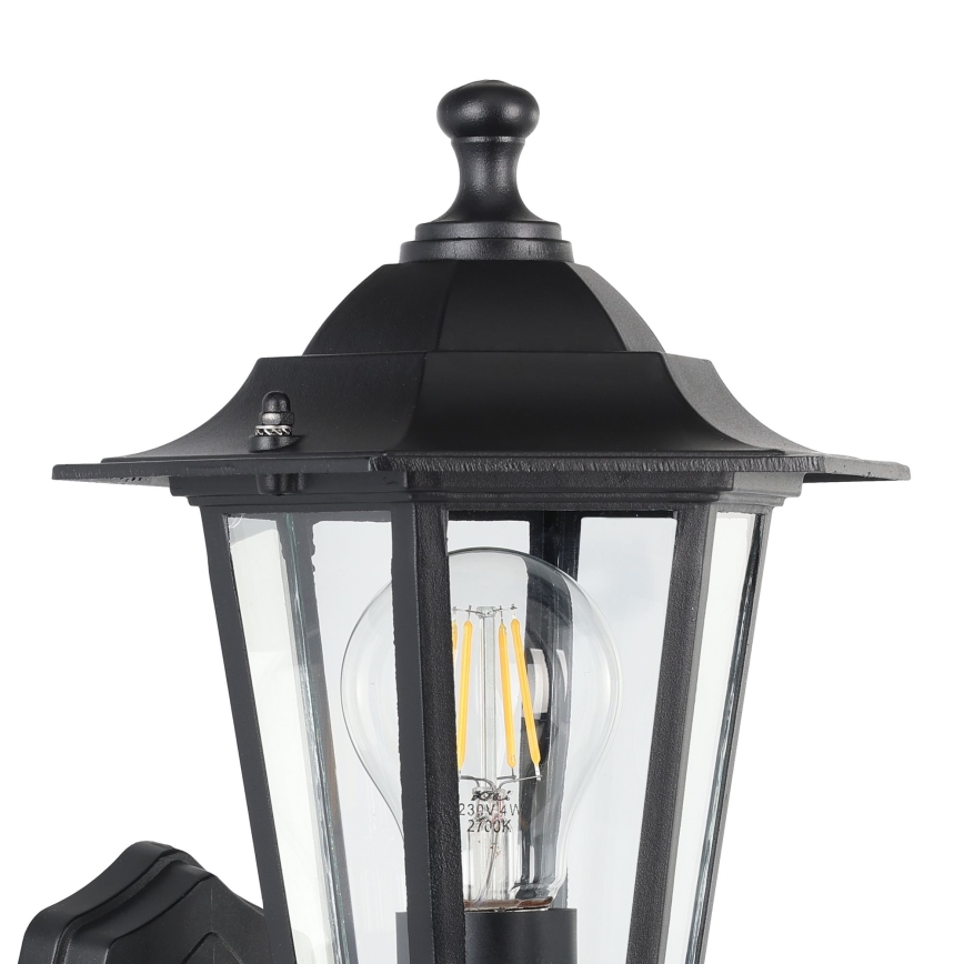 EGLO 22469 - Utomhusbelysning med sensor LATERNA 4 1xE27/60W svart