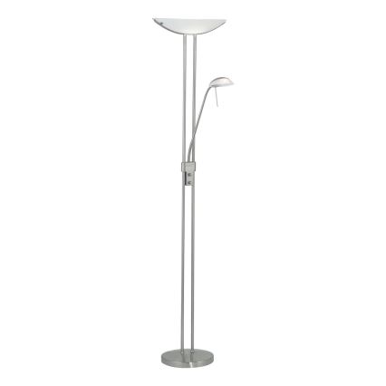 Eglo 25869 - Ljusreglerad golvlampa BAYA 1xR7s/230W/230V + 1xG9/33W matt krom