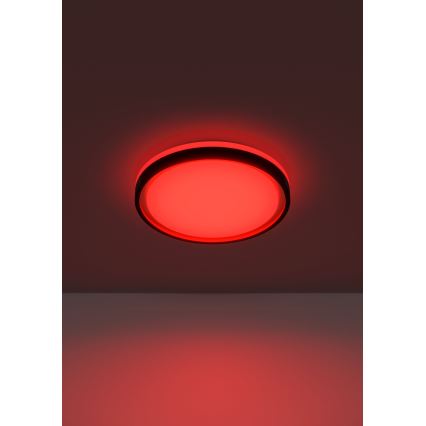 Eglo 300684 - LED RGBW Dimbart taklampa MALERAMARA-Z LED/14W/230V 2700-6500K Ø 35,7 cm svart/guld + fjärrkontroll