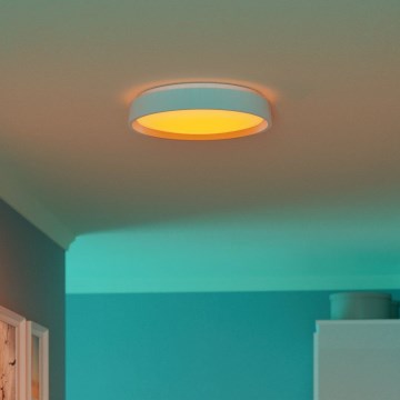 Eglo 300686 - LED RGBW dimbar taklampa MASSIGNANO-Z LED/18,5W/230V vit + fjärrkontroll