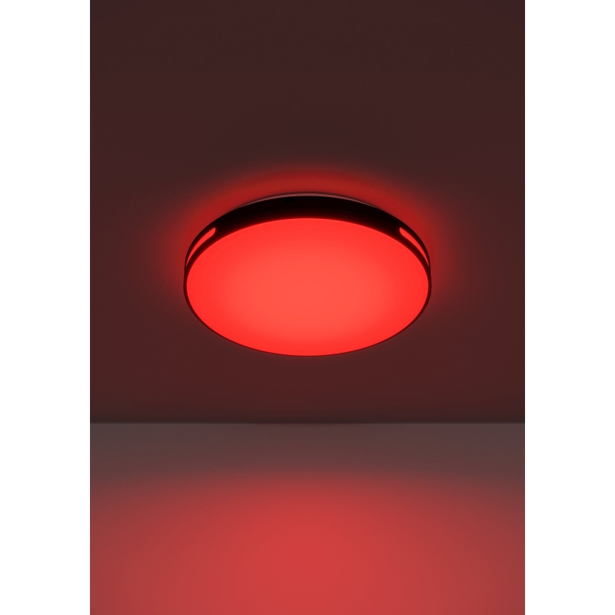 Eglo 300687 - LED RGBW dimbar taklampa MONTEGRANARO-Z LED/18,5W/230V 2700–6500K Ø 39,4 cm svart + fjärrkontroll