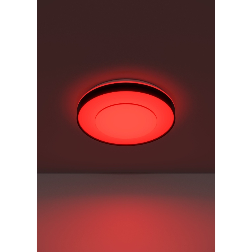 Eglo 300688 - LED RGBW dimbar taklampa MONTERIGGIONI-Z LED/18,5W/230V 2700-6500K Ø 38,4 cm svart + fjärrkontroll