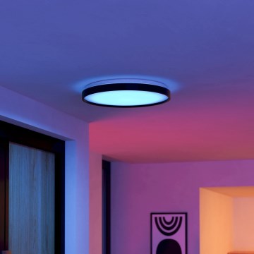 Eglo 300692-  LED RGBW Dimbart takarmatur MOZONCILLO-Z LED/28,3W/230V 2700-6500K pr. 48,4 cm svart + fjärrkontroll